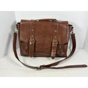 Ecosusi Women's Faux Leather Briefcase Converted to Shoulder Bag & Backpack